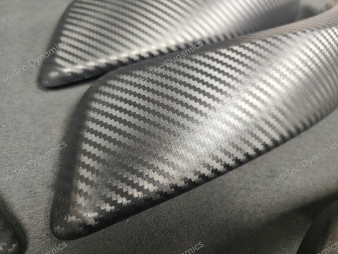 BMW F20 F21 F22 F23 LCI-2 CUSTOM INTERIOR TRIM SET - 3D MATT BLACK CARBON / BLUE ACCENT - WRAPPING SERVICE