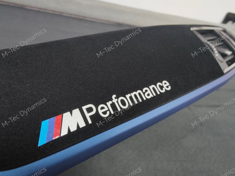 BMW F20 F21 F22 F23 LCI-2 CUSTOM INTERIOR TRIM SET - 3D MATT BLACK CARBON / BLUE ACCENT - WRAPPING SERVICE