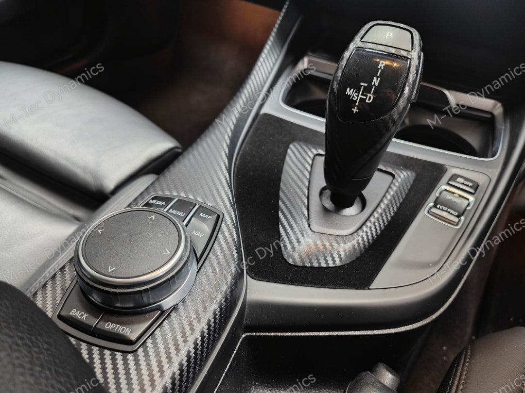 WRAPPING SERVICE - BMW F20 F21 F22 F23 LCI-2 INTERIOR TRIM SET - 3D CARBON / BLUE ACCENT