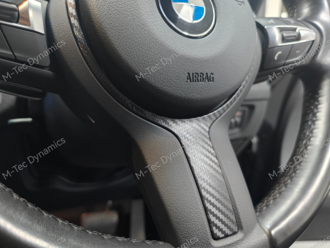 WRAPPING SERVICE - BMW F20 F21 F22 F23 LCI-2 INTERIOR TRIM SET - 3D CARBON / BLUE ACCENT