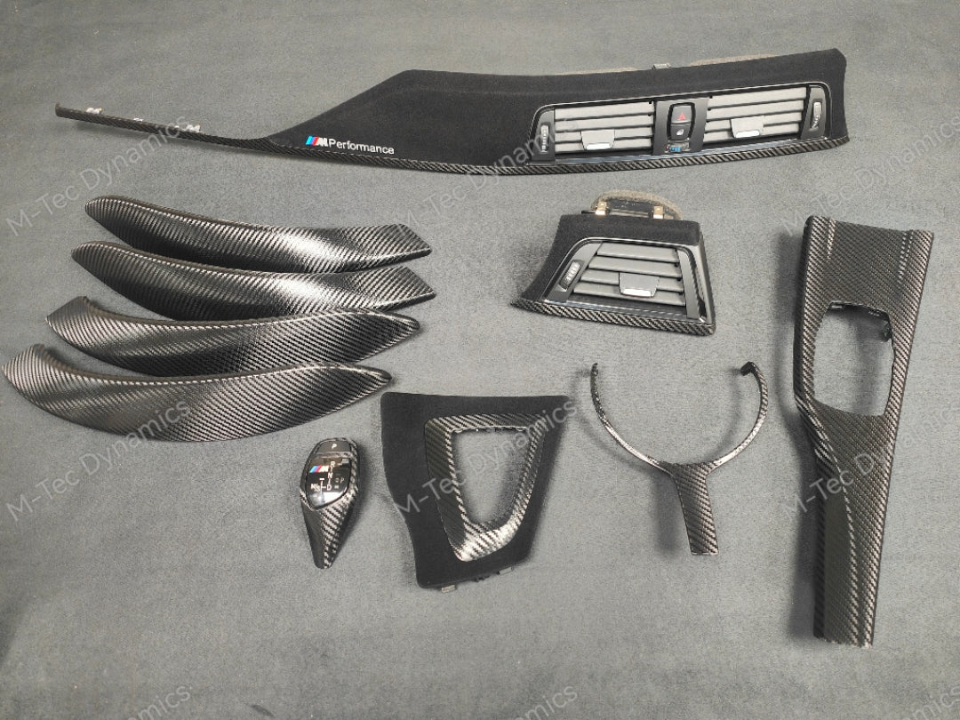BMW F30 F31 F36 INTERIOR TRIM SET - PERFORMANCE STYLE / TEXTURED CARBON (COMPLETE SET)