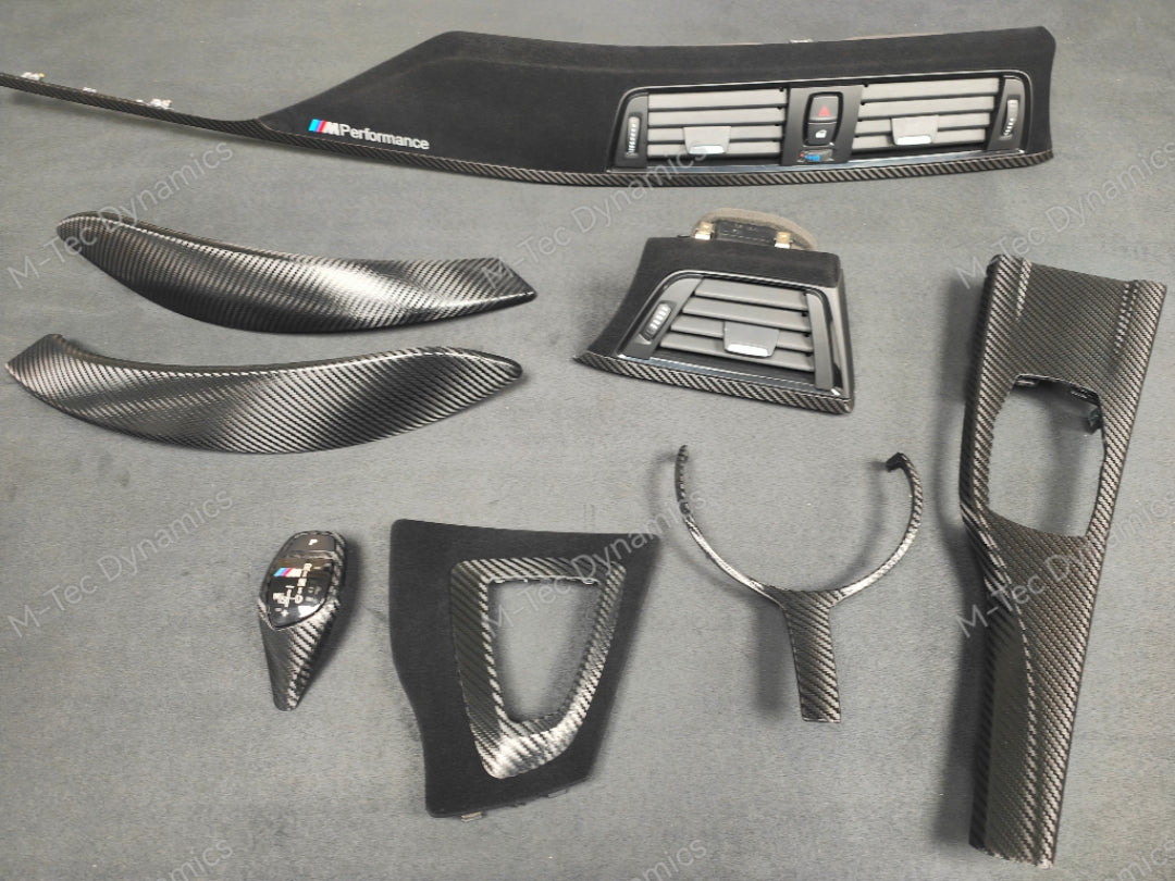 BMW F30 F31 F36 INTERIOR TRIM SET - PERFORMANCE STYLE / TEXTURED CARBON (COMPLETE SET)