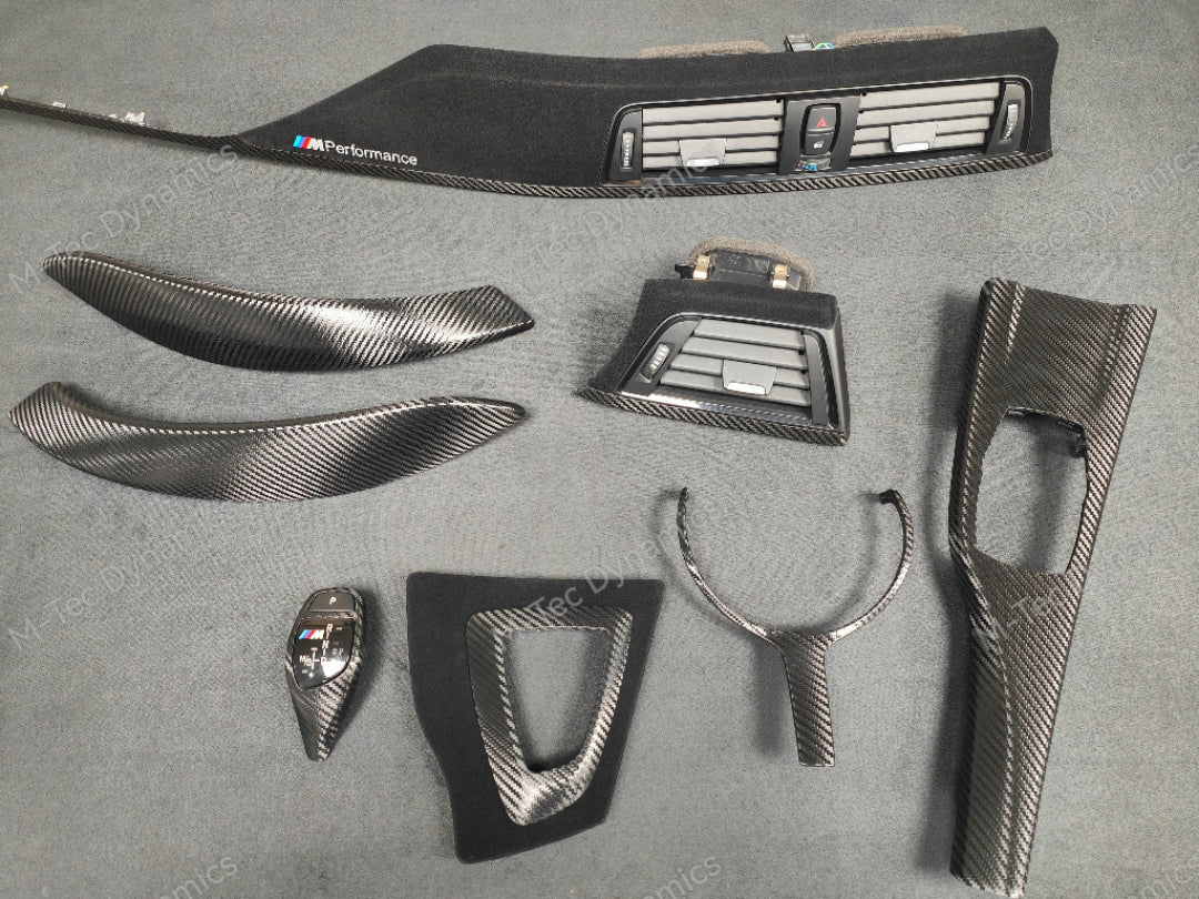 WRAPPING SERVICE - BMW F3X INTERIOR TRIM SET - PERFORMANCE STYLE / TEXTURED CARBON (F30 F31 F32 F33 F36)