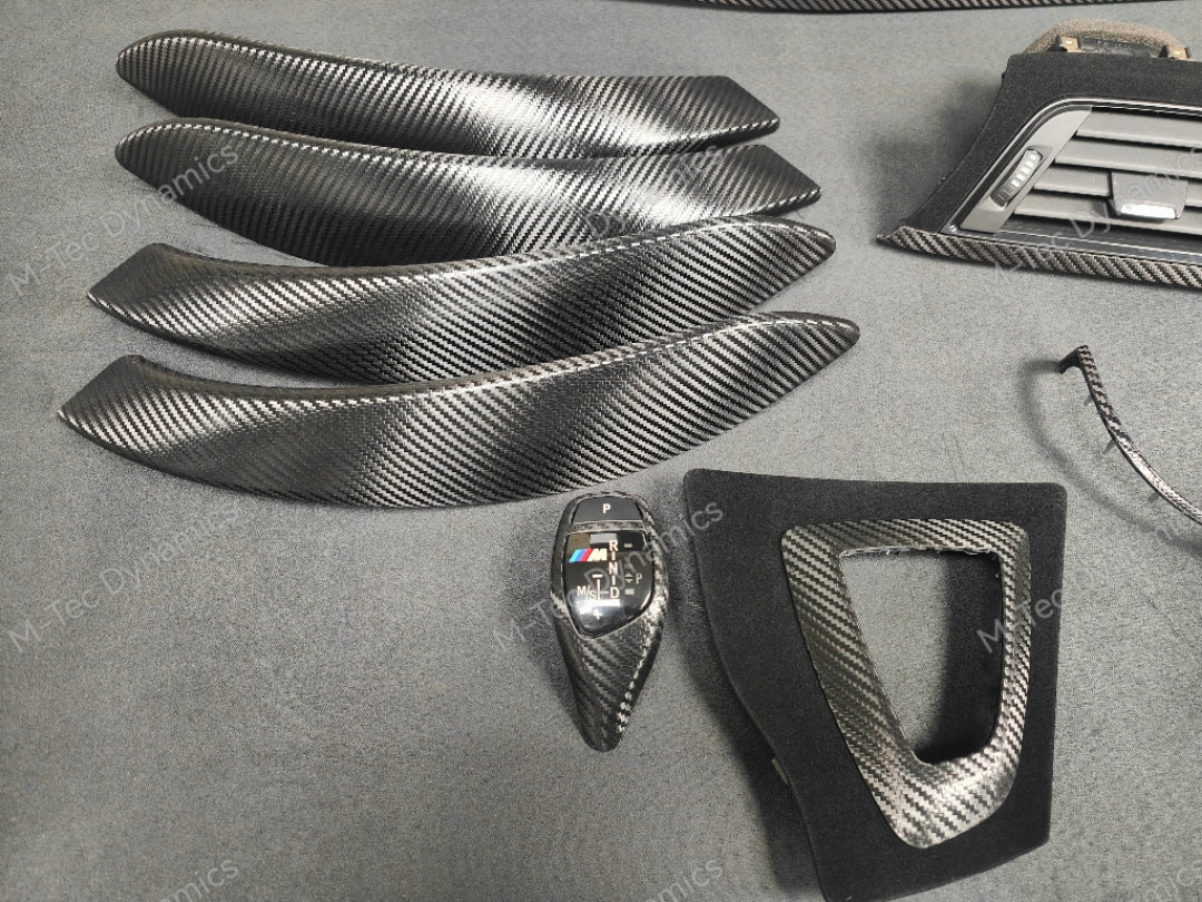 BMW F30 F31 F36 INTERIOR TRIM SET - PERFORMANCE STYLE / TEXTURED CARBON (COMPLETE SET)