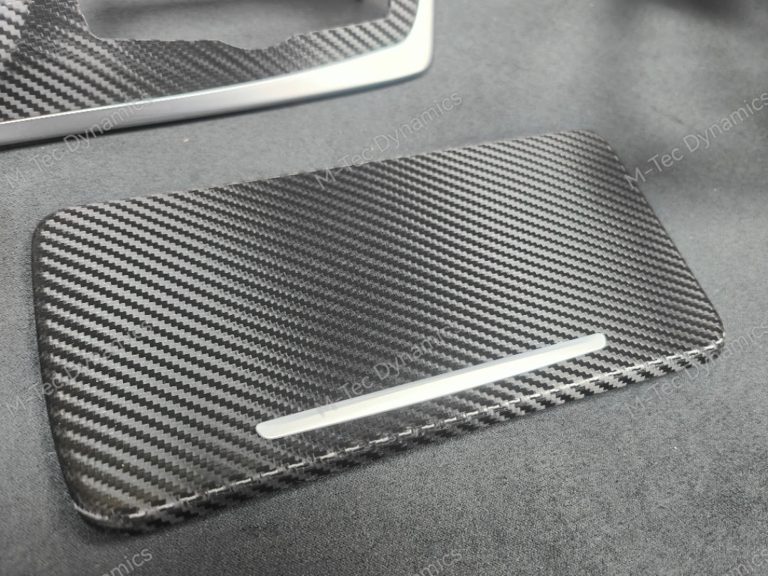 BMW F10 F11 AUTO INTERIOR TRIM SET - DEEP TEXTURED GLOSSY BLACK CARBON (MTD-TEX)