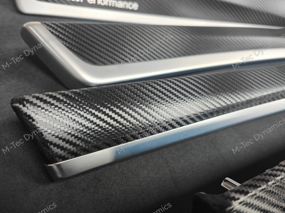 BMW F10 F11 AUTO INTERIOR TRIM SET - DEEP TEXTURED GLOSSY BLACK CARBON (MTD-TEX)