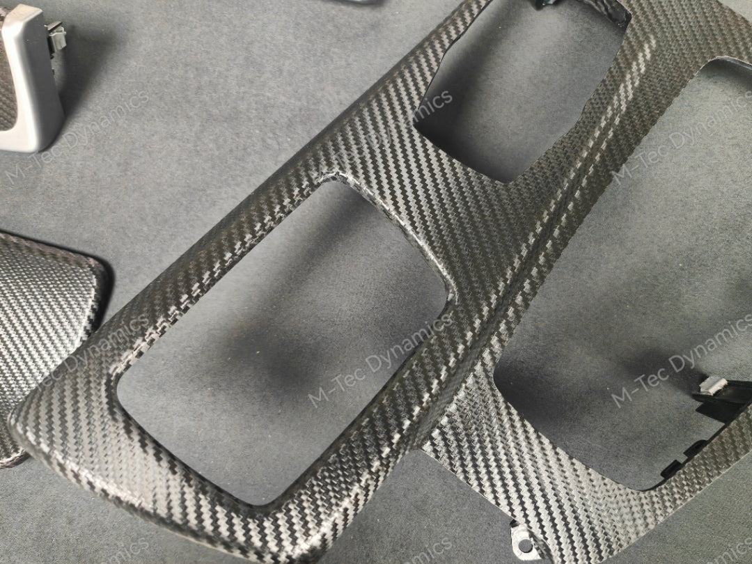 BMW F10 F11 AUTO INTERIOR TRIM SET - DEEP TEXTURED GLOSSY BLACK CARBON (MTD-TEX)