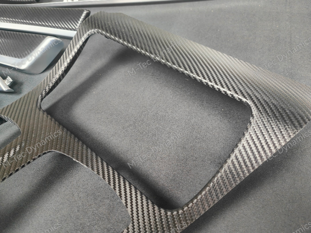 BMW F10 F11 AUTO INTERIOR TRIM SET - DEEP TEXTURED GLOSSY BLACK CARBON (MTD-TEX)