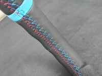 BMW F-SERIES NAPPA LEATHER TRI-STITCH / ALCANTARA / BLUE RING STEERING WHEEL - BMW 1 2 3 4 X SERIES -  F20 F22 F30 F32 M2 M3 M4 X5 X6