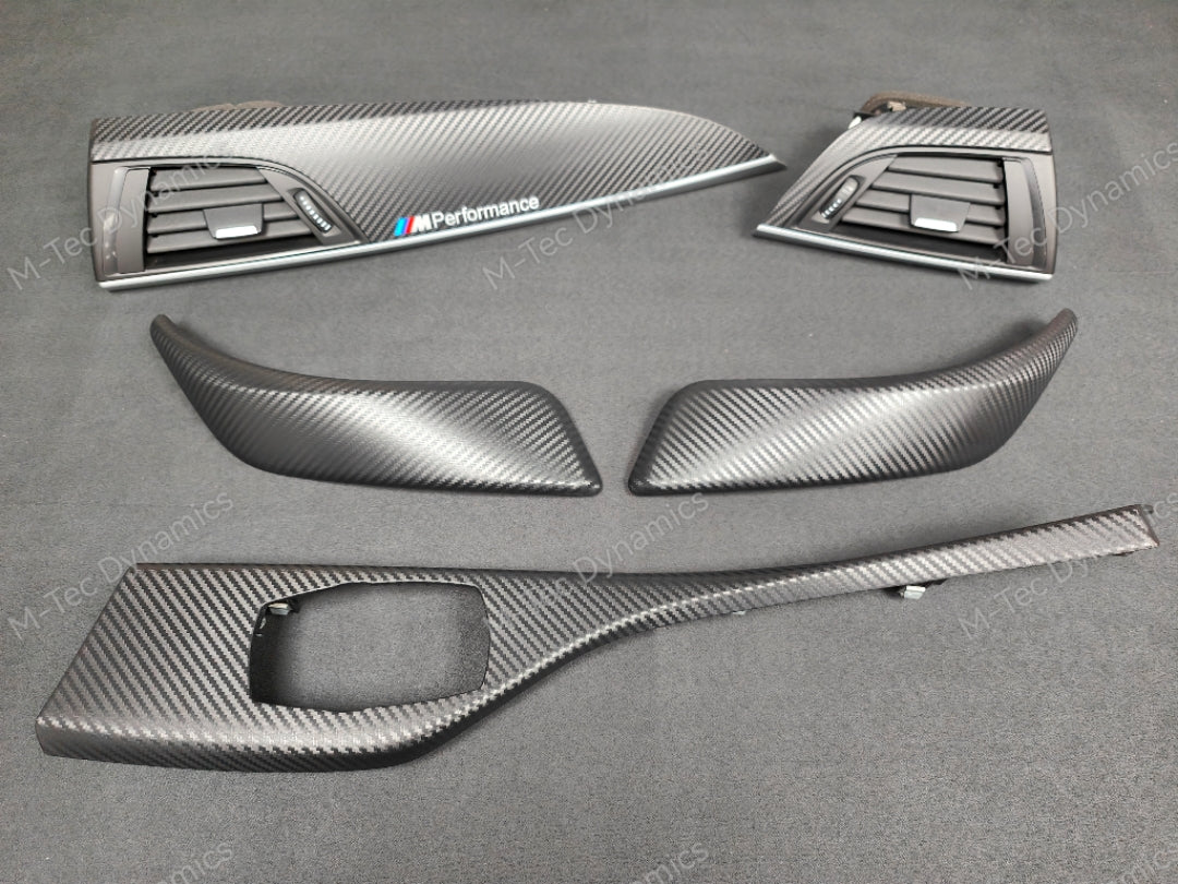 BMW F21 F22 INTERIOR TRIM SET - 3D CARBON / SILVER ACCENT