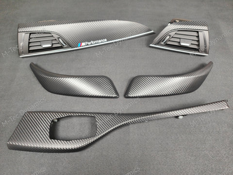 BMW F21 F22 INTERIOR TRIM SET - 3D CARBON / SILVER ACCENT (#11)