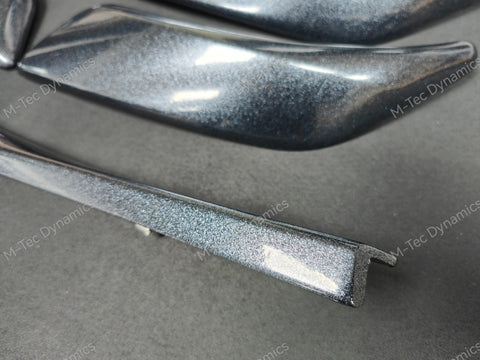 BMW F20 F21 F22 INTERIOR TRIM SET - METALLIC SPARKLE GREY / GLOSS BLACK ACCENT (#4)