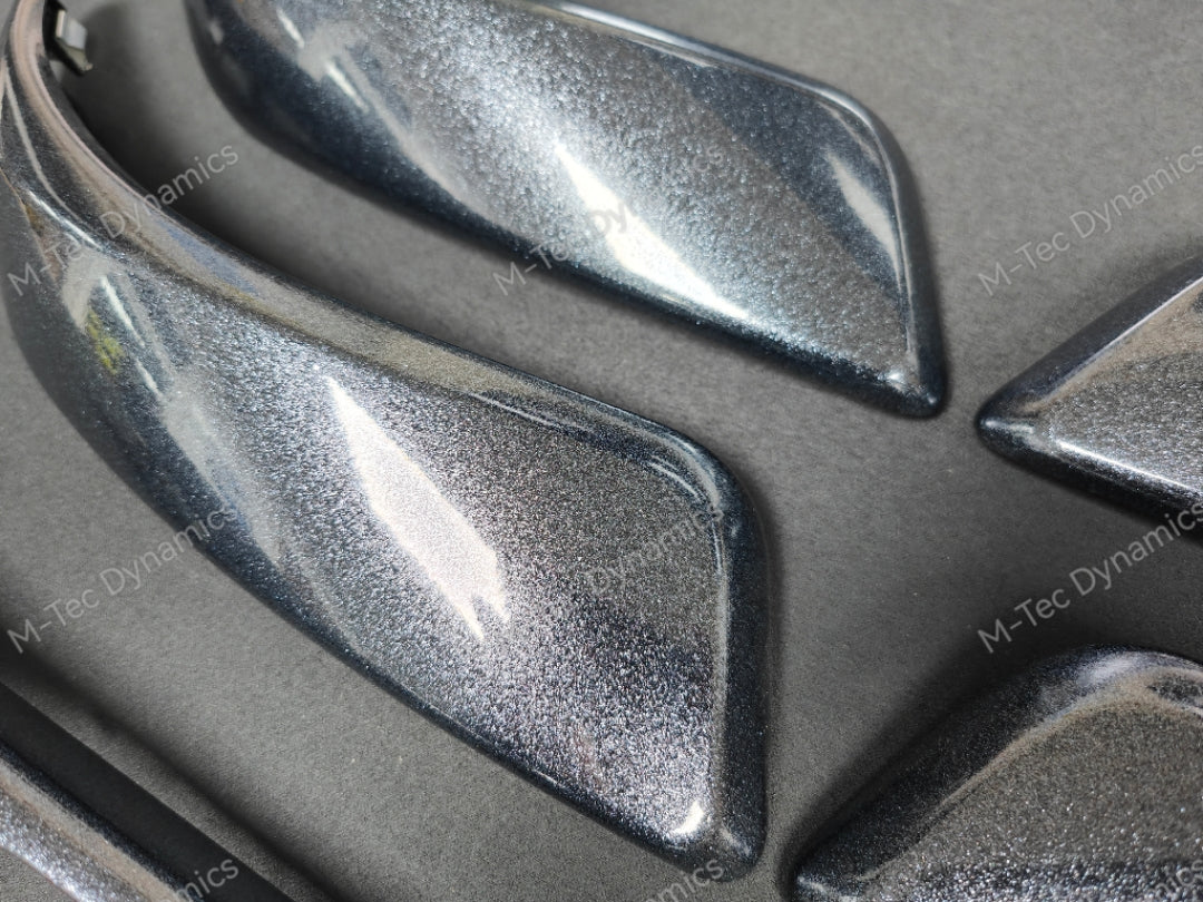 BMW F20 F21 F22 INTERIOR TRIM SET - METALLIC SPARKLE GREY / GLOSS BLACK ACCENT