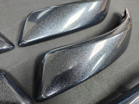 BMW F20 F21 F22 INTERIOR TRIM SET - METALLIC SPARKLE GREY / GLOSS BLACK ACCENT (#4)