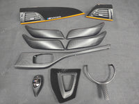 WRAPPING SERVICE - BMW F20 F21 F22 F23 CUSTOM INTERIOR TRIM SET - 3D CARBON / ALCANTARA / ORANGE ACCENT