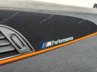 WRAPPING SERVICE - BMW F20 F21 F22 F23 CUSTOM INTERIOR TRIM SET - 3D CARBON / ALCANTARA / ORANGE ACCENT