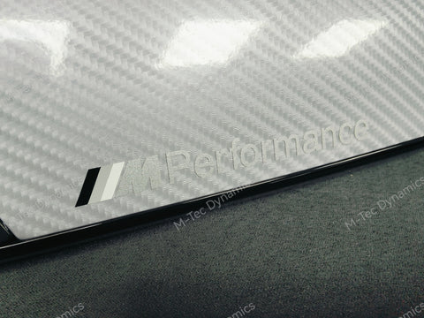 BMW F20 INTERIOR TRIM SET - SILVER GLOSSY 4D CARBON / BLACK ACCENT (#7)