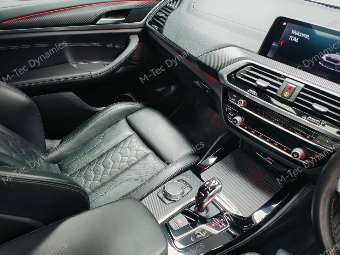 BMW F97 X3M COMPETITION INTERIOR TRIM SET WRAPPING SERVICE - 3D MATT CARBON