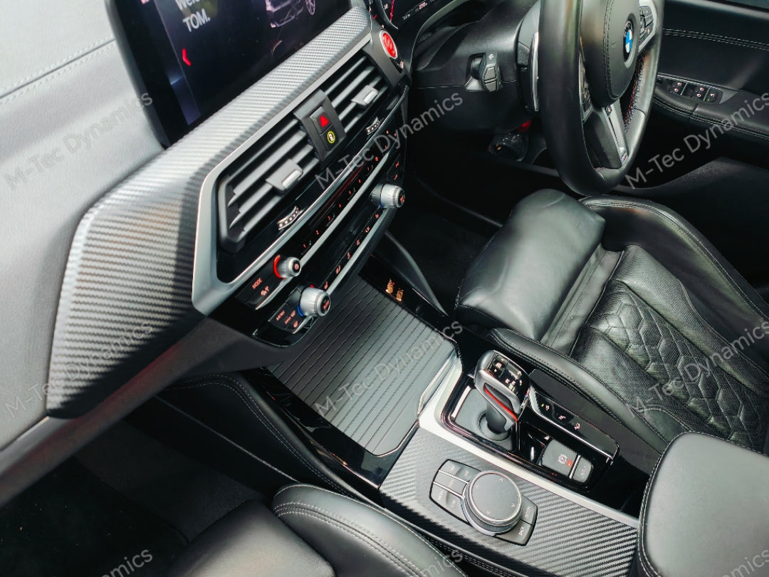 BMW F97 X3M COMPETITION INTERIOR TRIM SET WRAPPING SERVICE - 3D MATT CARBON