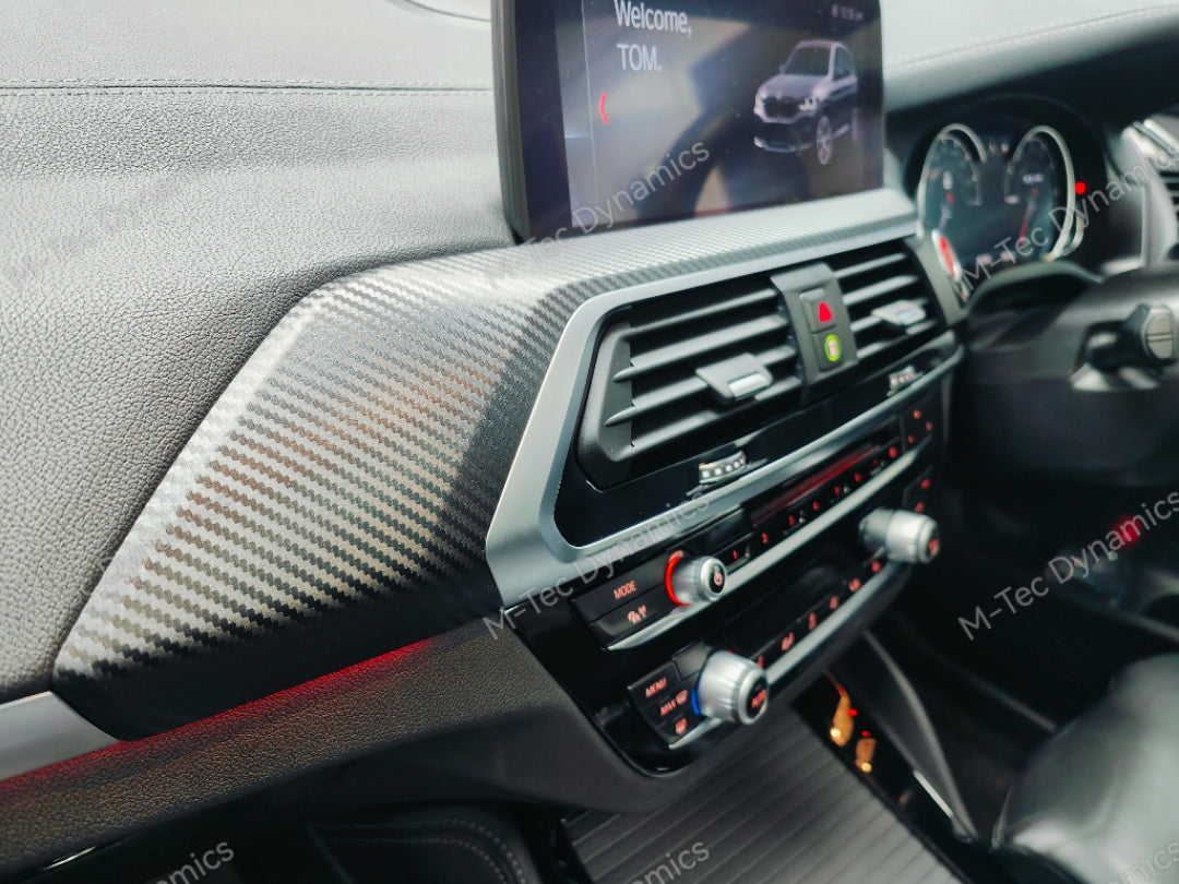 BMW F97 X3M COMPETITION INTERIOR TRIM SET WRAPPING SERVICE - 3D MATT CARBON