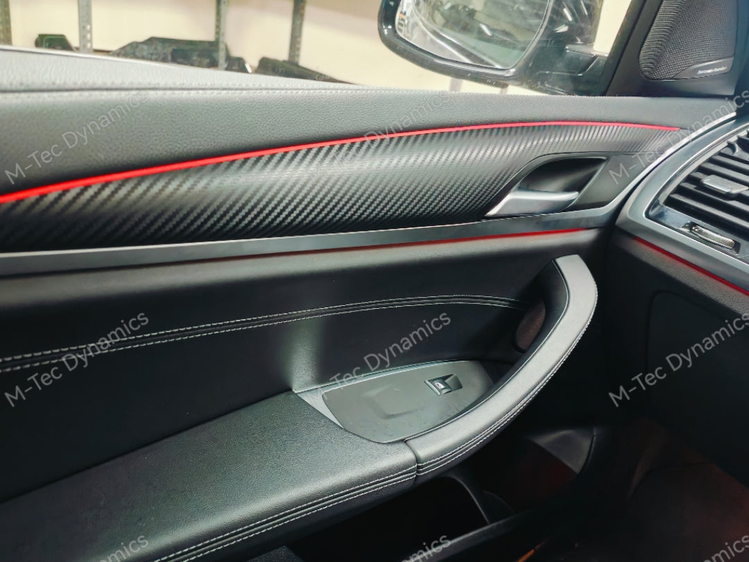 BMW F97 X3M COMPETITION INTERIOR TRIM SET WRAPPING SERVICE - 3D MATT CARBON