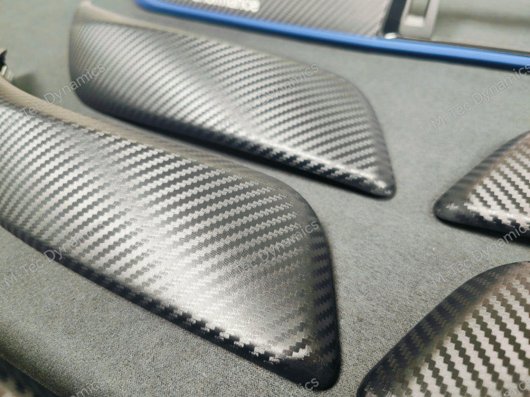 BMW F20 LCI-2 INTERIOR TRIM SET - 3D CARBON / BLUE ACCENT