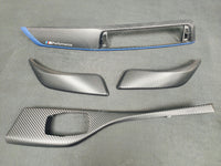 BMW F21 F22 LCI-2 INTERIOR TRIM SET - 3D CARBON / BLUE ACCENT