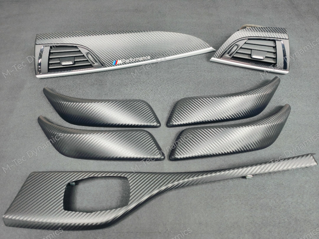 BMW F20 INTERIOR TRIM SET - 3D CARBON / WHITE ACCENT