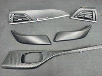 BMW F21 F22 INTERIOR TRIM SET - 3D CARBON / WHITE ACCENT