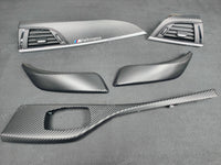 BMW F21 F22 INTERIOR TRIM SET - 3D CARBON / WHITE ACCENT