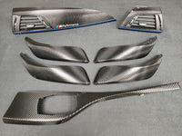 BMW F20 INTERIOR TRIM SET - TEXTURED CARBON / BLUE ACCENT