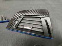 BMW F21 F22 INTERIOR TRIM SET - TEXTURED CARBON / BLUE ACCENT