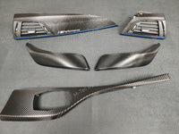 BMW F21 F22 INTERIOR TRIM SET - TEXTURED CARBON / BLUE ACCENT