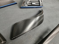 BMW F21 F22 INTERIOR TRIM SET - TEXTURED CARBON / BLUE ACCENT