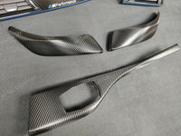 BMW F21 F22 INTERIOR TRIM SET - TEXTURED CARBON / BLUE ACCENT