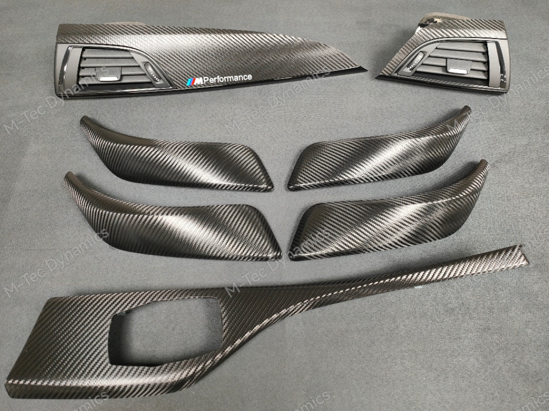 BMW F20 INTERIOR TRIM SET - TEXTURED CARBON / GLOSS BLACK ACCENT