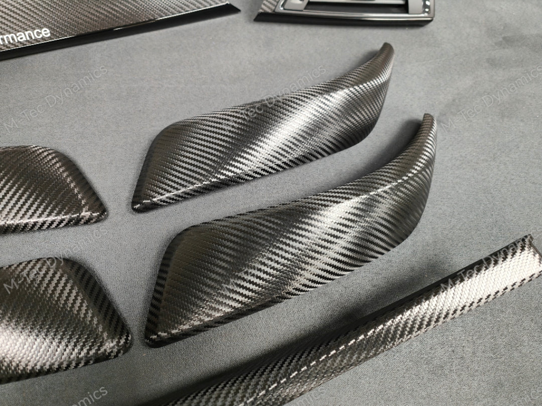 BMW F20 INTERIOR TRIM SET - TEXTURED CARBON / GLOSS BLACK ACCENT