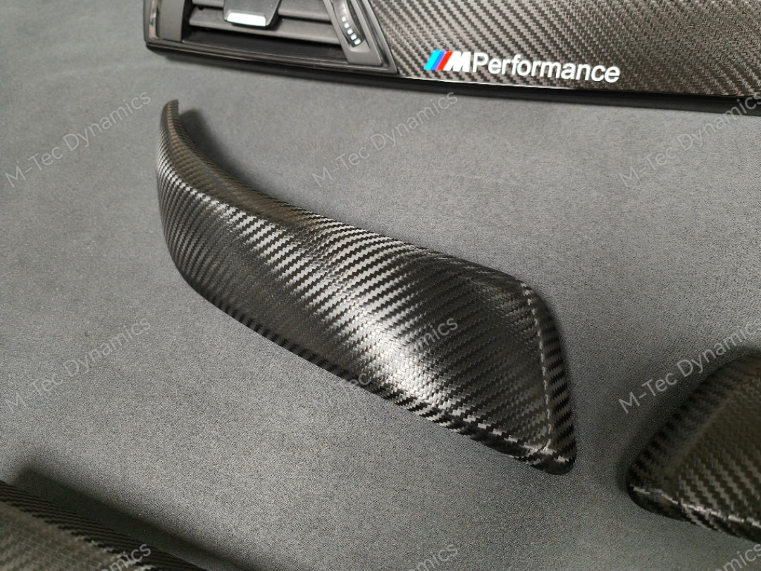 BMW F21 F22 INTERIOR TRIM SET - TEXTURED CARBON / GLOSS BLACK ACCENT