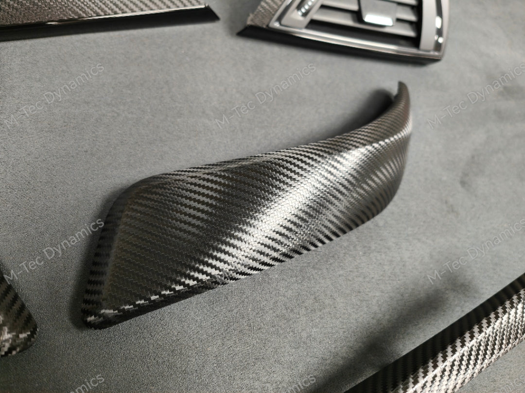 BMW F21 F22 INTERIOR TRIM SET - TEXTURED CARBON / GLOSS BLACK ACCENT