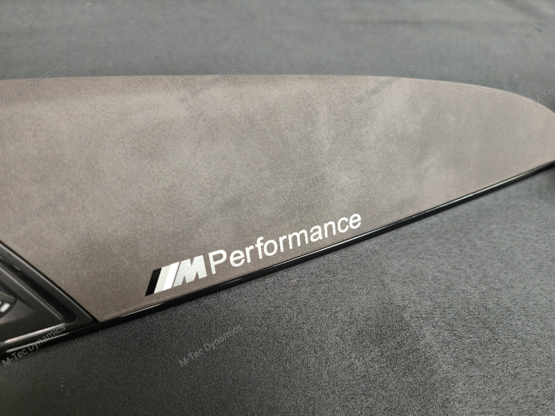 BMW F2X INTERIOR TRIM SET - ALCANTARA LOOK VINYL / GLOSS BLACK ACCENT F20 F21 F22 (MP)