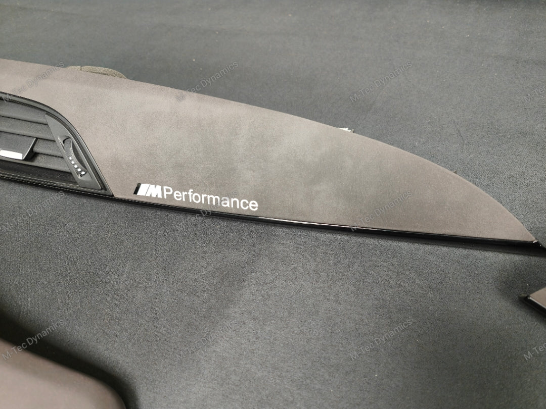 BMW F2X INTERIOR TRIM SET - ALCANTARA LOOK VINYL / GLOSS BLACK ACCENT F20 F21 F22 (MP)