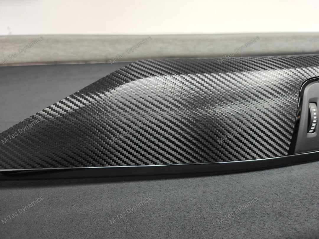 BMW F33 F83 4-SERIES CONVERTIBLE INTERIOR TRIM SET - DEEP TEXTURED GLOSSY CARBON / SHADOW ACCENT