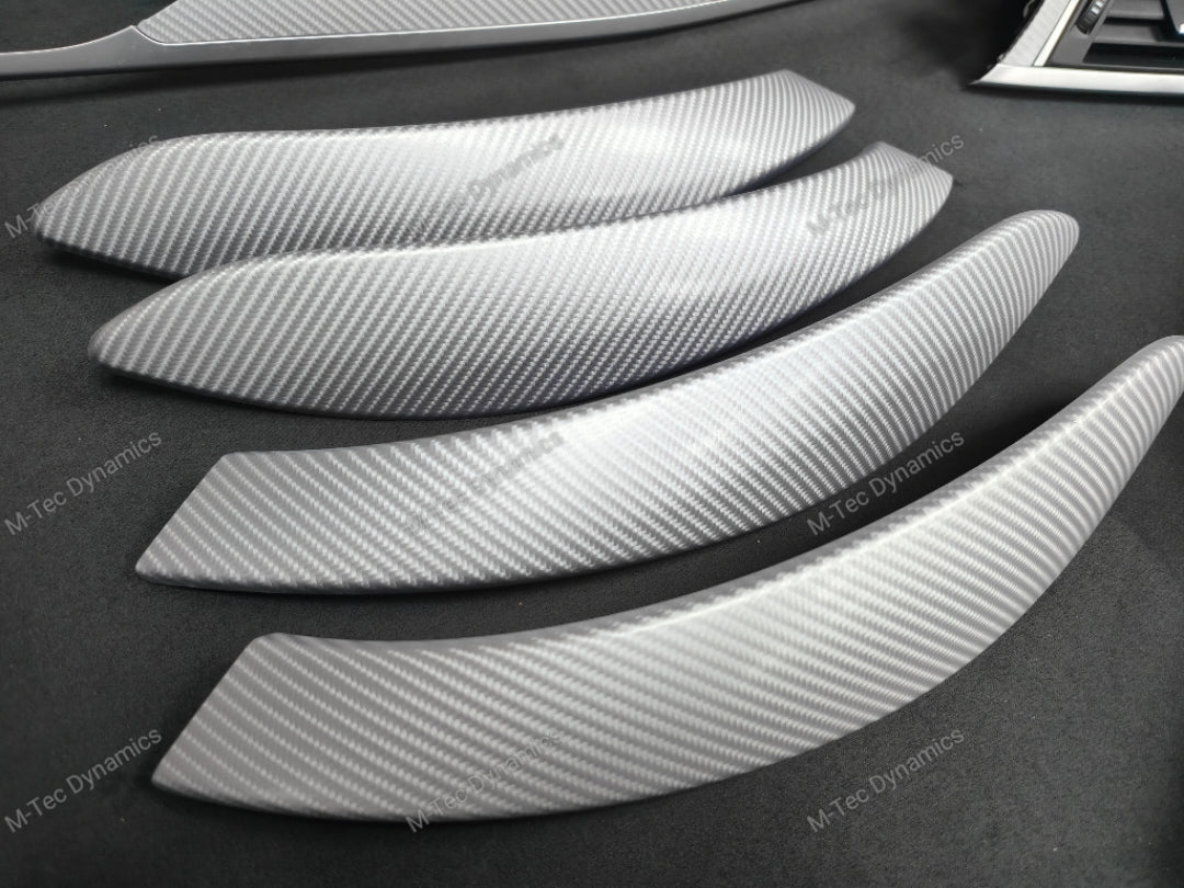 BMW F30 F31 F36 LCI INTERIOR TRIM SET - 4D SILVER CARBON / SILVER ACCENT