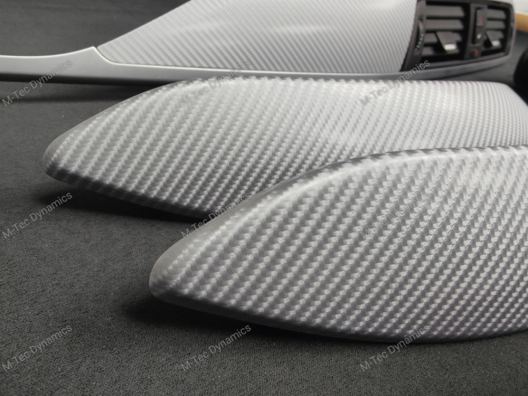 BMW F30 F31 F36 LCI INTERIOR TRIM SET - 4D SILVER CARBON / SILVER ACCENT