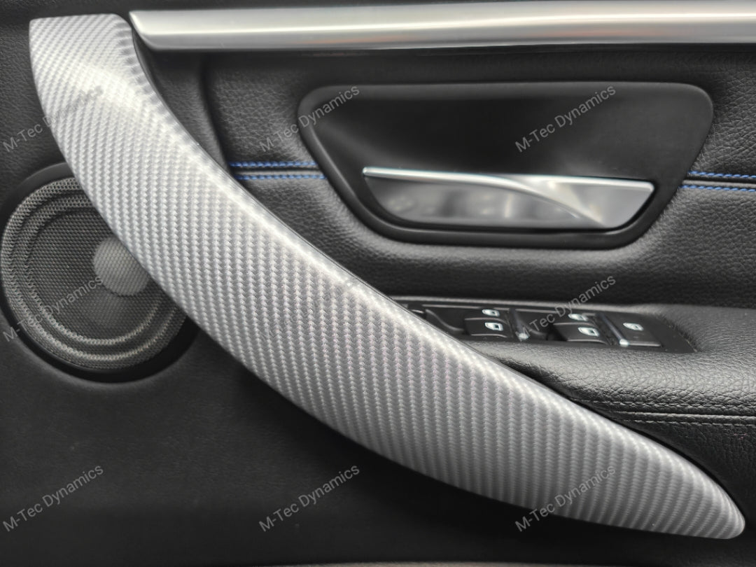 WRAPPING SERVICE - BMW F3X INTERIOR TRIM SET - 4D SILVER CARBON (F30 F31 F32 F33 F36)