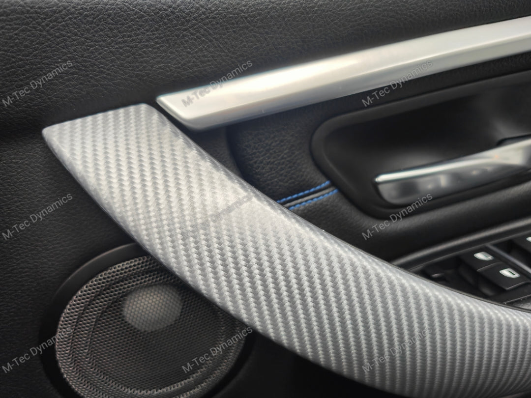 WRAPPING SERVICE - BMW F3X INTERIOR TRIM SET - 4D SILVER CARBON (F30 F31 F32 F33 F36)