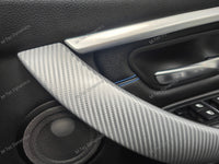 WRAPPING SERVICE - BMW F3X INTERIOR TRIM SET - 4D SILVER CARBON (F30 F31 F32 F33 F36)