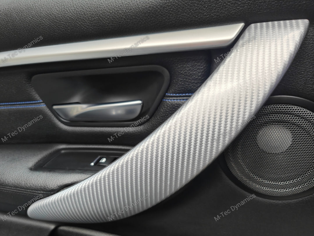 WRAPPING SERVICE - BMW F3X INTERIOR TRIM SET - 4D SILVER CARBON (F30 F31 F32 F33 F36)