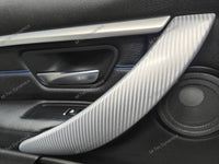 WRAPPING SERVICE - BMW F3X INTERIOR TRIM SET - 4D SILVER CARBON (F30 F31 F32 F33 F36)