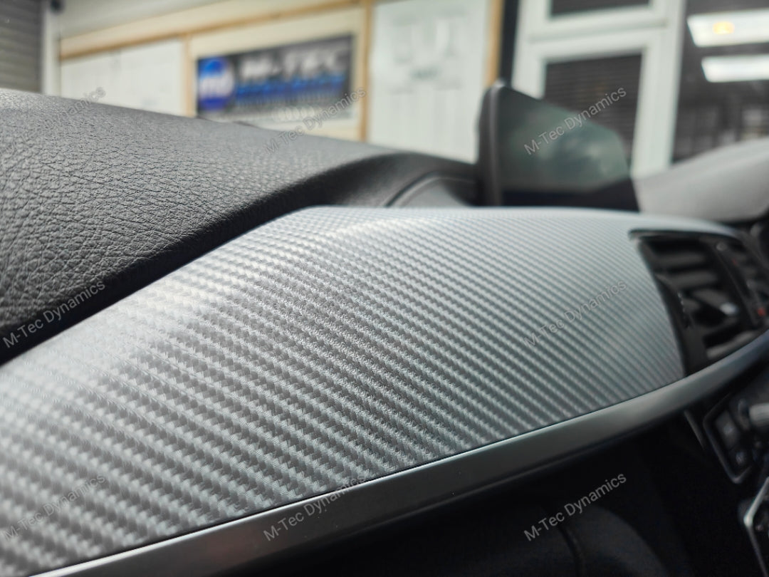 WRAPPING SERVICE - BMW F3X INTERIOR TRIM SET - 4D SILVER CARBON (F30 F31 F32 F33 F36)